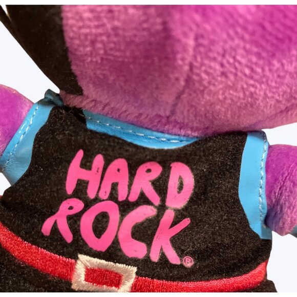Hard Rock Cafe Roxtars Styler Punk Kitty Cat Plush Stuffed Goth Purple Black 7" - Picture 3 of 15